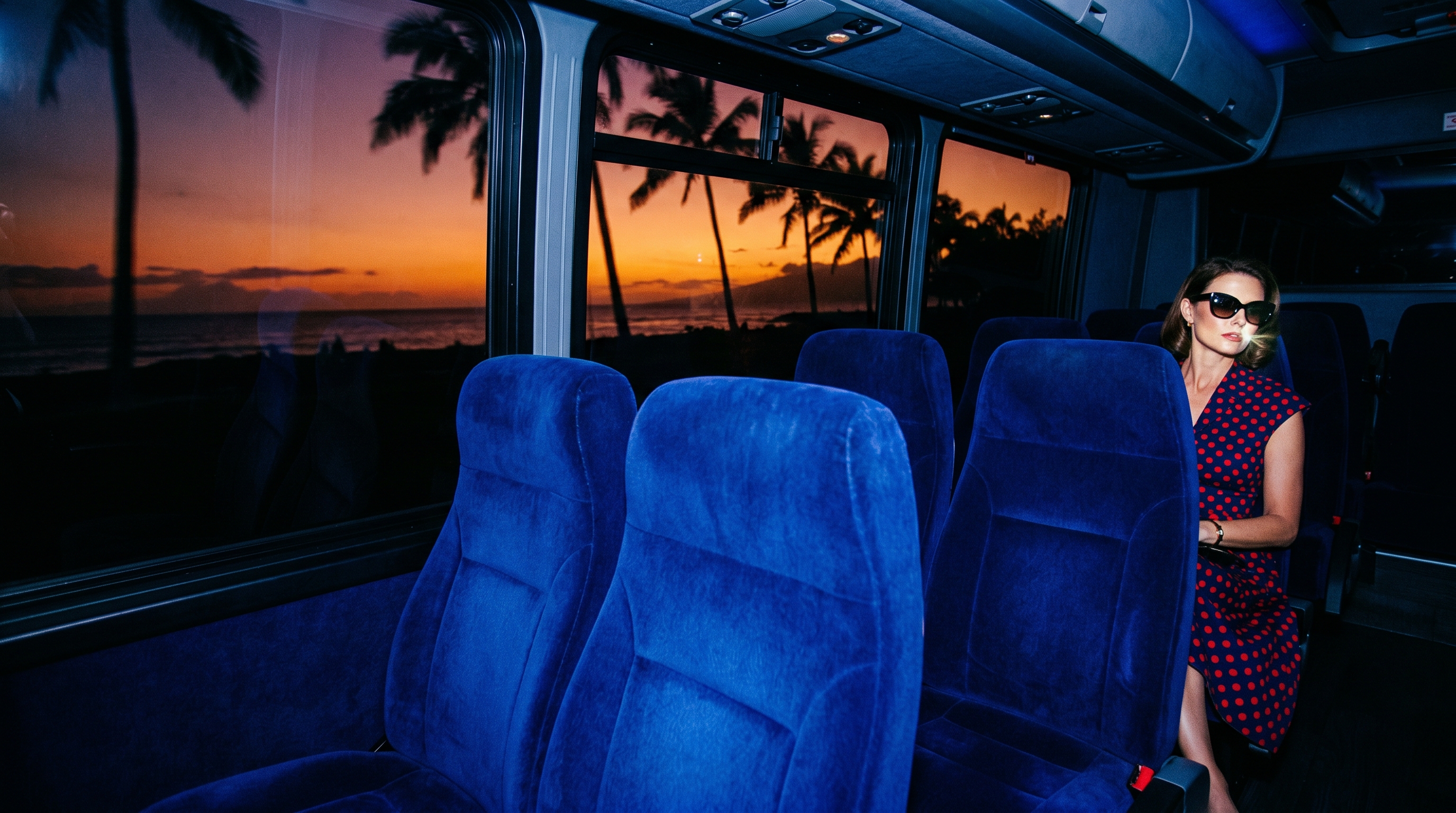 Hotel Shuttle at Dusk