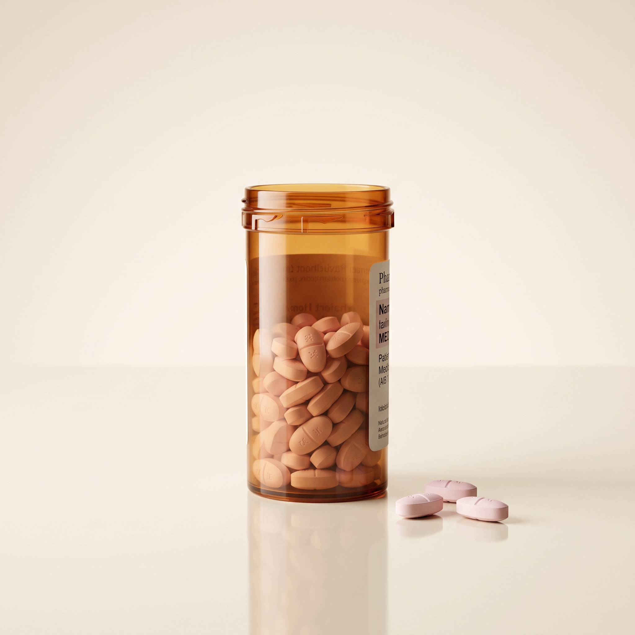Amber prescription bottle